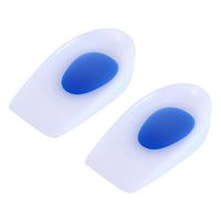 Silicone Gel Heel Cups, 1 Pair Orthotic Gel Pads Decompression And Shock Absorption Height Increase Foot Orthotic Arch Support Adhesive Shoes Heel Pads (M)