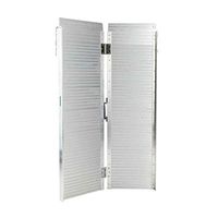 4 ft Silver Folding Ramp Wheelchair Scooter Ramp, 48-Inch Aluminum Load Ramp Capable of Bearing 600lbs (270KG), Suitable for Wheelchair Motorized Scooters