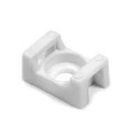 Hellermann Tyton CTM310C2 Cable Tie Mount, 0.2" Hole Diameter, 0.31" Max Tie Width, PA66, White (Pack of 100)