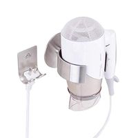 LOSYU Ultra-Light Wall Mount Hair Dryer Holder, with Cable Tidy Holder, No Drilling 304 Stainless Steel, Hair Care Styling Tool Organizer, for Bathroom Washroom Salon