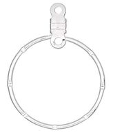 100 Silver Plated Steel 20mm Round Notched Ring Hoops|Jewelry Making, Findings, Clasps & Hooks