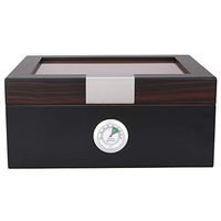 Sugoyi Cigar Storage Case, Cedar Wood Portable Travel Outdoor Humidor Case Cigar Holder Storage Box with Humidifier Desktop Humidor