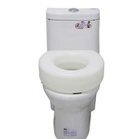 GHzzY Portable Raised Toilet Seat - Toilet Seat Riser for Elderly & Disabled - Commode Booster Seat Adds 12cm of Height to Toilet