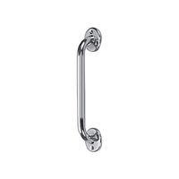 Collections Etc Slip-Resistant Chrome Grab Support Bar, Silver