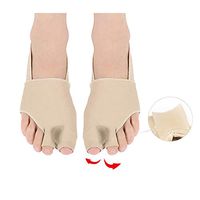 Bunion Straightener Protector Relief Sleeve w/Gel Bunion Stretchy Pads Cushioned Splint, Orthopedic Hallux Valgus Overlapping Corrector Bootie Guard Hammer Toe Pain Aid Surgery Treatment 2 PC (S)