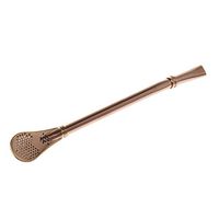 Emousport 4pcs/lot Reusable 304 Stainless Steel Drinking Straws +1 Brush Stainless Filter Straw Metal Drink Yerba Mate Tea Bar Accessories (Rose Gold)
