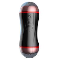 watersouprty Intelligent Voice Clip Sucking Realistic Pocket Pussey Interaction Toys for Man (Black)
