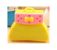 Cute Women Reticule Shape Contact Lens case for Lenses Container Box,Yellow