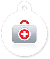 Medical Tags - Breathing Disorders - White Cross Symbol