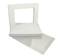 20 11x14 4-ply mat WHITE for 4x6 Photo with Back + Bag
