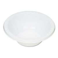 Tablemate Plastic Dinnerware, Bowls, 12 oz., White, 125/Pack
