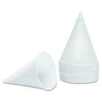 Konie 45KBR Rolled Rim, Poly Bagged  Paper Cone Cups, 4.5oz, White (Case of 5000)