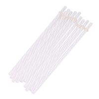 Vibola Colorful Reusable Hard Plastic Stripe Drinking Straws Party Decoration 10pcs straws (White)