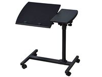 Adjustable Angle & Height Rolling Laptop Desk Table Stand Tray Over Bed Hospital :New by WW shop