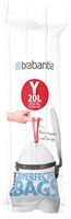 Brabantia 116742 Trash Can Liner Code Y, 5.3 gallon, White