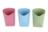 MAXFASHION Set of 3 Wheat Straw Biodegradable Fiber Eco-Friendly Healthy Drinking Mug Cup, Easy Hold, Easy Drink, Easy Clean, Easy Dry Cup 11oz