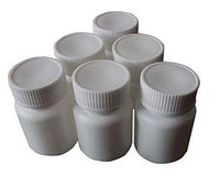50pcs Plastic Empty Solid Powder Bottles Pill Tablet Container Holder White (30ml)