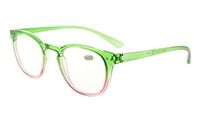 Eyekepper Womens Reading Glasses with Two-Tone Frame Fashion Reader Eyeglasses for Women Reading Green-Pink +1.50