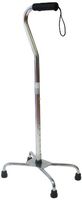 Karman Quad Cane with Small Base, Silver Frame