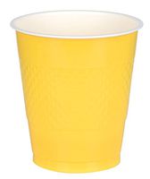 Sunshine Yellow Plastic Cups | 12 oz. | Pack of 20 | Party Supply