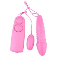 Yhua Female Muti'speed Wired Control Powerful Du'al Vib'rati'ng E'gg Body To'ol - Pink