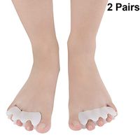 KuKiMa Flat Foot Support Toe Separator Three Holes Premium Toe Spacers Suitable for Men and Women Toe Correctors 2 Pairs