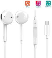 Type-C Headphone Port in-Ear Headphones, Gedun Stereo Running Noise Reduction, with Remote Control and Microphone Remote Control, for Glory 9 Huawei P20 Pro Millet 6 Mi6 Letv 2 pro 2 max2 (White)