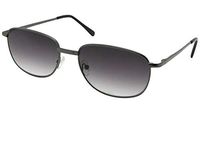 Medium Size Entire Lens Reading Sunglasses R73 (Pewter Frame Gray Lenses, 3.00)