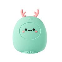 Healifty Winter Hot Water Bottle Silicone Water Bag (Green Deer)