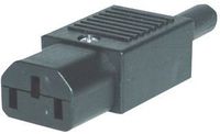 QUALTEK 704-00/00 Connector, IEC Power Entry, Plug, 10A; Product Range:-; Gender:Receptacle; Voltage Rating:250VAC; Current Rating:10A; Connector MOUNTING:Cable Mount; Contact Termination Type:Screw;