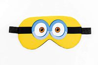 OhMyGifts Minion Sleeping Eye Mask - Yellow Minion Design Funny Movie Accessories Bed Supplies Sleep Light-Blocking Eye Cover Gift Idea for Girl Boys Adult Mens Childrens