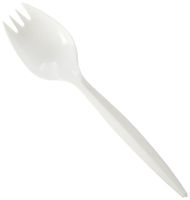 Boardwalk SPORK Mediumweight Polypropylene Cutlery, Spork, White (Case of 1000)