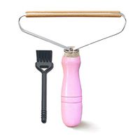 Lint Remover and Fabric Shaver Fuzz Remover for Clothes, Portable Lint Shaver Brush for Sweater, Reusable Copper Head Lint Rollers for Woven Coat Pills Bobbles (Pink)