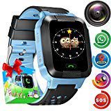 GPS Tracker Watch for Kids - Smart Wrist Watch Phone Call Anti-Lost 1.55'' Touch Screen Activity Sport Wearable with Game SOS Camera Flashlight 2019 NEW Year Gifts Android/iOS
