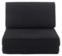 Sofa, Convertible Lounger Folding Sofa Sleeper Bed, Black