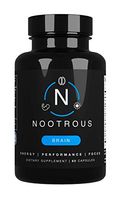 Nootrous Brain | Cognitive and Energy Boost: Caffeine, Lion's Mane, Rhodiola Rosea, Bacopa Monnieri, L-Theanine, and Nootropics: Super Blend for Energy, Performance, and Focus (60 Vegetarian Capsules)
