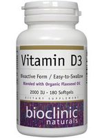 Bioclinic Naturals - Vitamin D3 2000 IU 180 Softgels