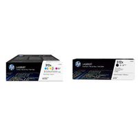 HP 312A Cyan, Magenta, Yellow Toner Cartridges and HP 312X Black High Yield Dual Pack (CF500X, CF501X, CF502X, CF503X) for HP Color LaserJet Pro M476, 5 Cartridge Bundle