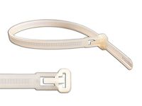 Releasable Cable Ties, Trigger Style, 50 lb. Test, (100 pack) (14" LONG, NATURAL)