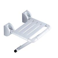 ZHAO XIN Stylish Folding Shower Chair Attachment-Durable Foldable Luxury Bath Seats-with Wall Mounted Chrome Brackets (Color : White)