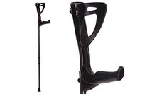 ErgoTech Lightweight Forearm Crutches By FDI (Size: 4'4-6'7) 1 Pair/2 Crutches Black