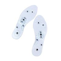 King Insoles - Acupressure Magnetic Therapy Massage Insoles Pain Relief Healthcare Acupressure Magnetic Foot Insoles Pain Relief Magnetic Shoe Boots Pads(can Cut) (Transparent) - Men