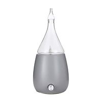 EJOAI Atomizer Essential Oil Diffuser Waterless for Aromatherapy with LED 7 Color Changing, Glass Top Professional Use, No Heat, No Water, No Plastic (gray)