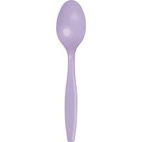 Club Pack of 288 Luscious Lavander Premium Heavy-Duty Plastic Party Spoons