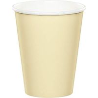 Club Pack of 240 Ivory Disposable Paper Hot and Cold Party Tumbler Cups 9 oz.