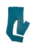 HOCOSA Children's Long Underwear Pants in Organic Cotton/Hemp, Seagreen-Blue, Size 140 (10 yr, 55 in Tall)
