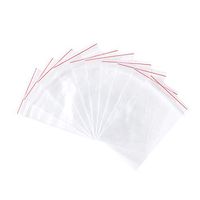 Pandahall 100pcs 2.36x1.57inch OPP Cellophane Rectangle Resealable Transparent Clear Plastic Poly Zip Lock Top Seal Closure Bags Bakery Candy Soap Cookie Jelly Chocolate Package 6x4cm