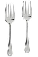 SET OF TWO (2) - Elegant Regency Line Tabletop Flatware Serving Meat Fork, Serving Utensil, Buffet Banquet Serving Forks, 18/8 Gauge Mirror-Polished Stainless Steel