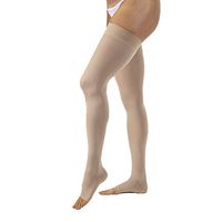 BSN Medical/Jobst 115666 Opaque Compression Hose, Thigh High, 20-30 mmHg, Open Toe, Petite, Large, Natural