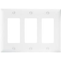 PASS & SEYMOUR TP263WCC12 WHT 3G Nyl Wall Plate, White